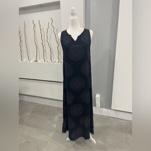 Blue Sleeveless V-Neck Maxi Sundress